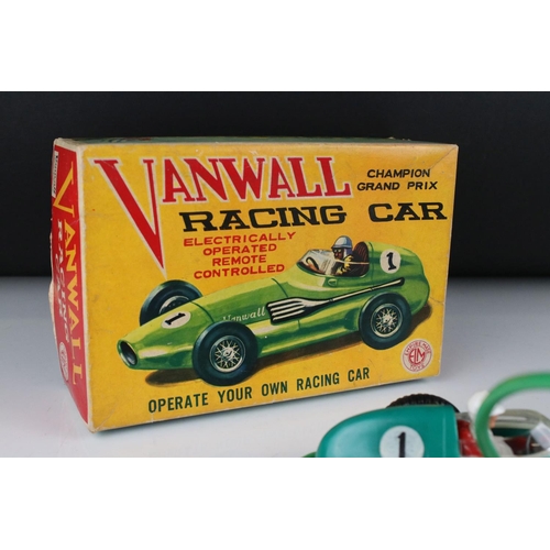 442 - Boxed Empire Toys Electrically Operated Remote Controlled Vanwall Racing Car in green, complete and ... 