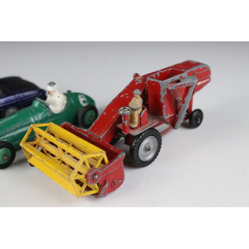 444 - Eight mid 20th C play worn diecast models to include Corgi & Dinky featuring Corgi Batmobile with Ba... 