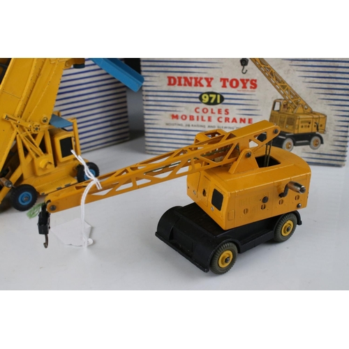 446 - Three boxed Dinky Supertoys diecast models to include 964 Elevator Loader, 971 Coles Mobile Crane an... 