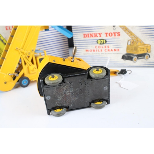 446 - Three boxed Dinky Supertoys diecast models to include 964 Elevator Loader, 971 Coles Mobile Crane an... 