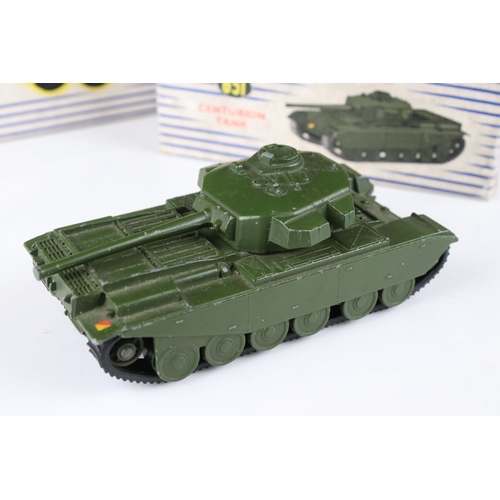 448 - Five boxed Dinky military diecast models to include 697 25 Pounder Field Gun Set, 651 Centurion Tank... 