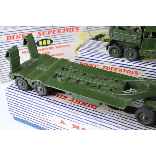 448 - Five boxed Dinky military diecast models to include 697 25 Pounder Field Gun Set, 651 Centurion Tank... 