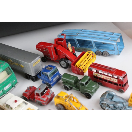 453 - Around 45 play worn mid 20th C onwards Matchbox Lesney diecast models to include road, commercial an... 