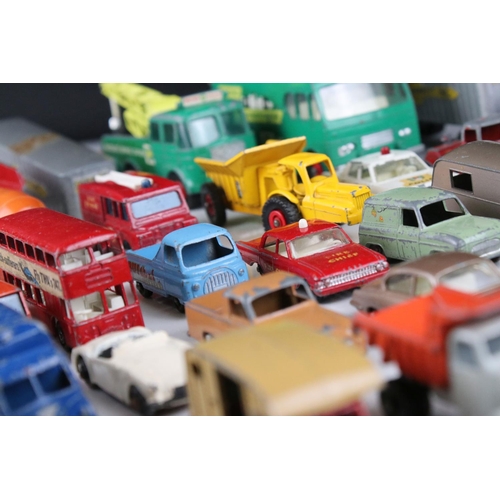 453 - Around 45 play worn mid 20th C onwards Matchbox Lesney diecast models to include road, commercial an... 