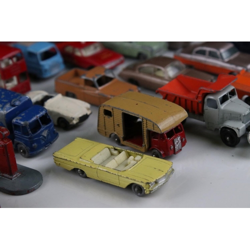 453 - Around 45 play worn mid 20th C onwards Matchbox Lesney diecast models to include road, commercial an... 