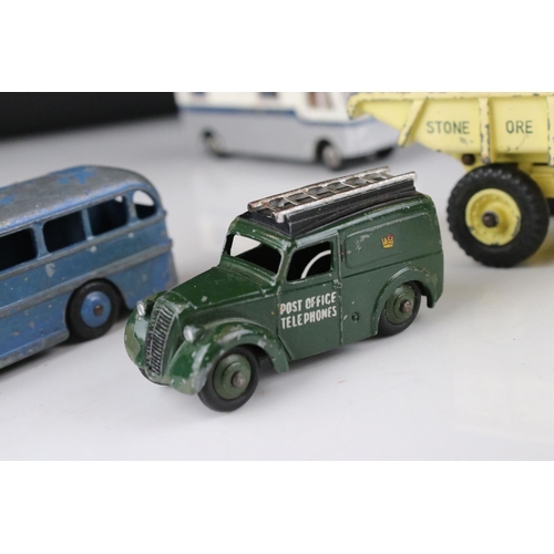 454 - Around 20 play worn mid 20th C onwards Dinky diecast commercial models to include 275 Brinks Armoure... 