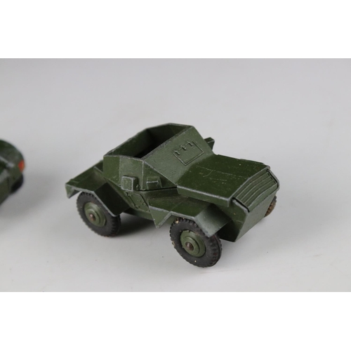 455 - 11 Mid 20th C Dinky military diecast models to include 660 Tank Transporter, 626 Military Ambulance ... 