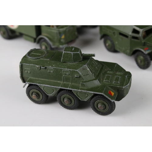 455 - 11 Mid 20th C Dinky military diecast models to include 660 Tank Transporter, 626 Military Ambulance ... 