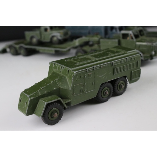 455 - 11 Mid 20th C Dinky military diecast models to include 660 Tank Transporter, 626 Military Ambulance ... 