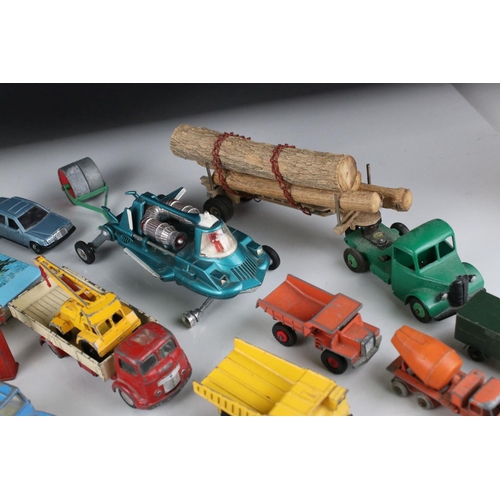 457 - Around 35 mid 20th play worn diecast models to include Matchbox Lesney, Dinky & Corgi featuring Corg... 