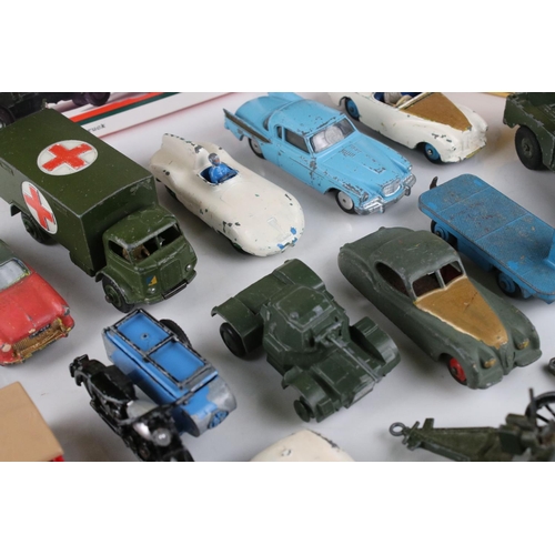 459 - 16 Original mid 20th C play worn diecast models to include Corgi and Dinky road and military example... 