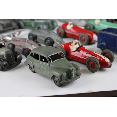 460 - Around 32 mid 20th C play worn diecast models to include Timpo & Dinky commercial, planes and road e... 