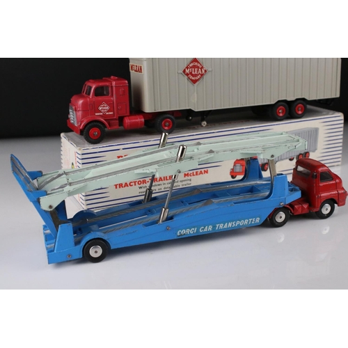 463 - Boxed Dinky Supertoys 948 Tractor Trailer McLean diecast model, some paint chips to cab, trailer doo... 