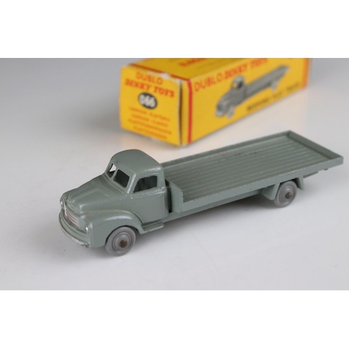 499 - Three boxed Dinky Dublo diecast models to include 066 Bedford Flatbed in grey, 069 Massey Ferguson T... 