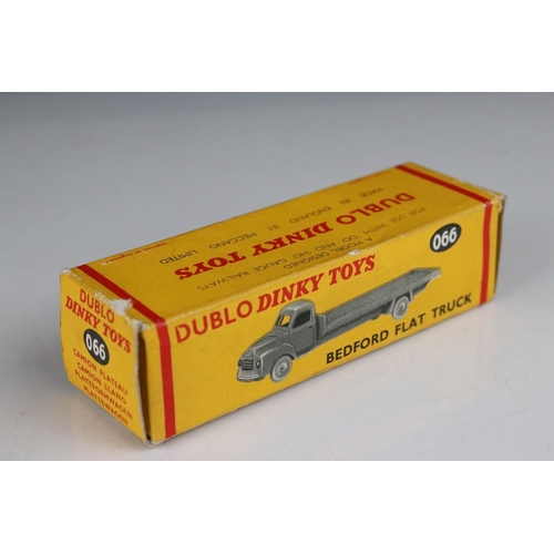 499 - Three boxed Dinky Dublo diecast models to include 066 Bedford Flatbed in grey, 069 Massey Ferguson T... 