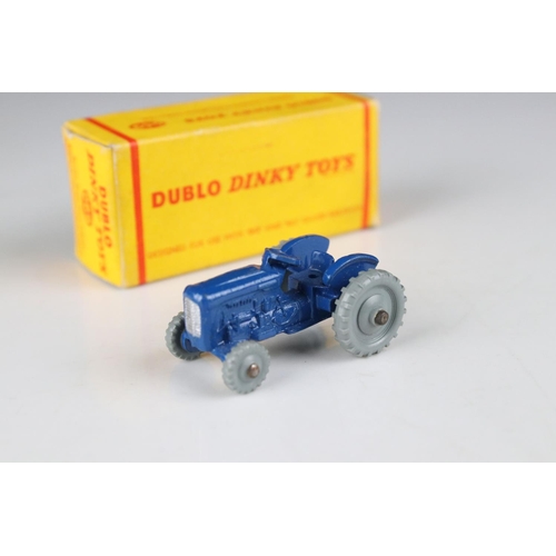 499 - Three boxed Dinky Dublo diecast models to include 066 Bedford Flatbed in grey, 069 Massey Ferguson T... 