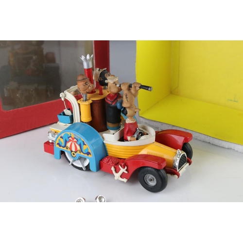 502 - Corgi Comics 802 Popeye Paddle Wagon, complete and vg with minor paint chips, contained within a cus... 