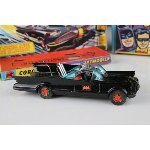 503 - Boxed Corgi 267 Batman Batmobile diecast model with Batman figures, diecast gd, inner display missin... 