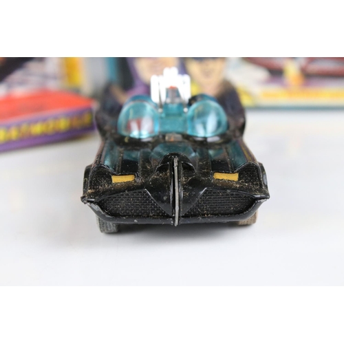 503 - Boxed Corgi 267 Batman Batmobile diecast model with Batman figures, diecast gd, inner display missin... 