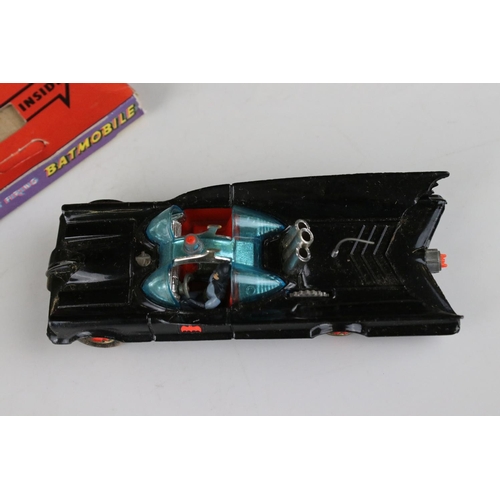 503 - Boxed Corgi 267 Batman Batmobile diecast model with Batman figures, diecast gd, inner display missin... 