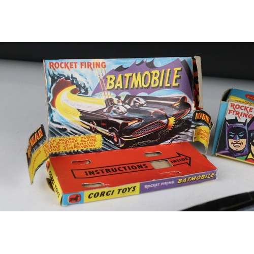 503 - Boxed Corgi 267 Batman Batmobile diecast model with Batman figures, diecast gd, inner display missin... 