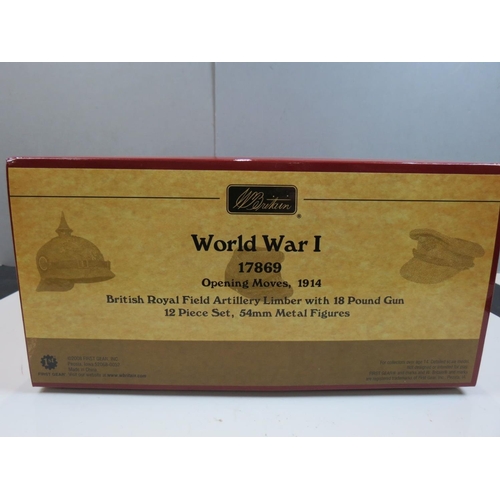 1467 - Boxed Britains World War I 17869 Opening Moves 1914, British Royal Field Artillery Limber with 18 Po... 