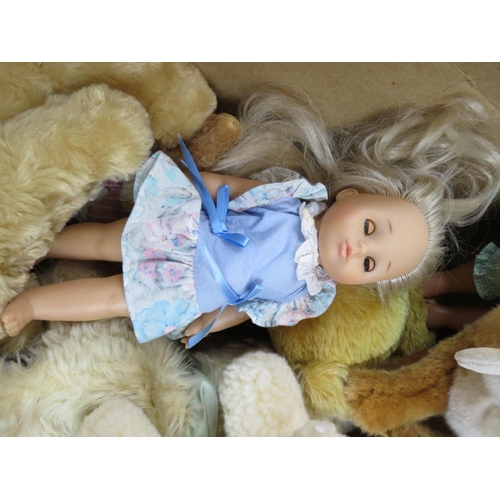 1564 - Collection of soft toys and dolls to include Stieff 230172 bear with tags, Living Nature Sabretooth ... 