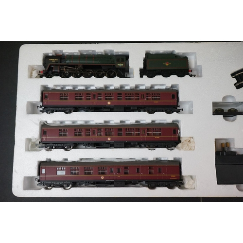 13 - Boxed Hornby Marks & Spencer OO gauge R1052 Evening Star train set, complete with locomotive & coach... 