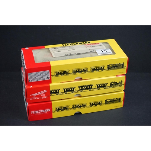 15 - Three boxed Fleischmann HO gauge locomotives to include 4341, 4342 & 4340