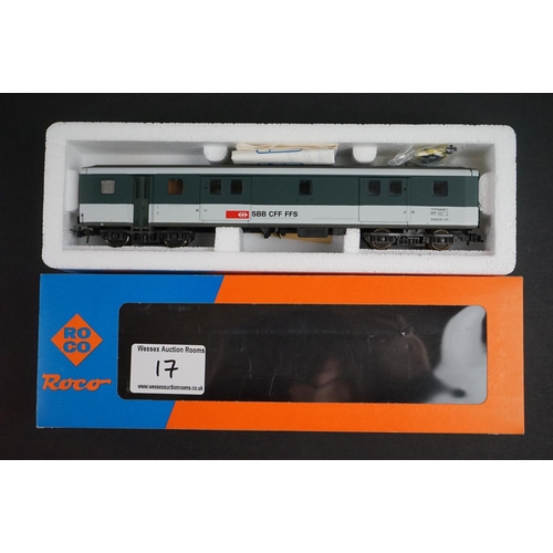 17 - Boxed Roco HO gauge 43655 SBB BR460 locomotive plus 10 x boxed items of Roco rolling stock (11 items... 