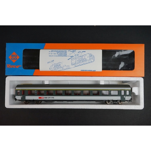 17 - Boxed Roco HO gauge 43655 SBB BR460 locomotive plus 10 x boxed items of Roco rolling stock (11 items... 