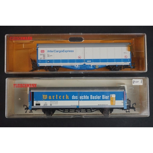 18 - Nine boxed/cased HO gauge items of rolling stock to include 7 x Fleischmann & 2 x Marklin plus a sma... 