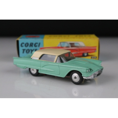 506 - Boxed Corgi 214 Ford Thunderbird diecast model in turquoise, excellent