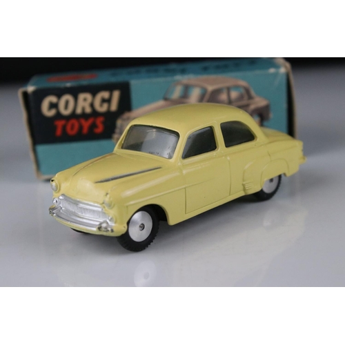 507 - Two boxed Corgi diecast models to include 204 Rover 90 Saloon in grey (box gd with edge wear, diecas... 