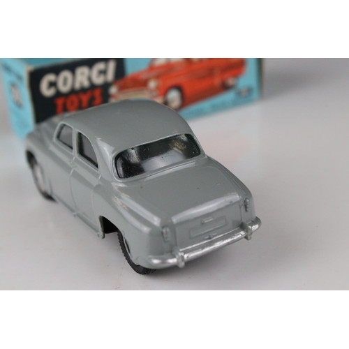 507 - Two boxed Corgi diecast models to include 204 Rover 90 Saloon in grey (box gd with edge wear, diecas... 