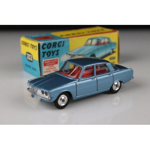 511 - Two boxed Corgi diecast models to include 251 Hillman Imp in blue with yellow interior (box vg, diec... 