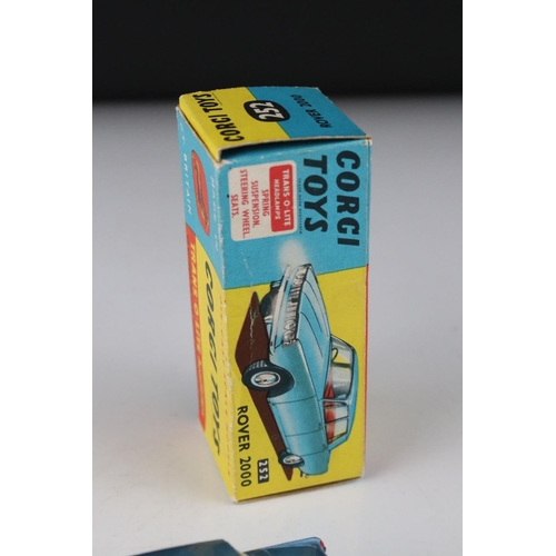 511 - Two boxed Corgi diecast models to include 251 Hillman Imp in blue with yellow interior (box vg, diec... 