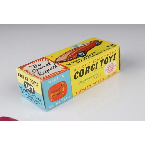 514 - Two boxed Corgi By Special Request diecast models to include 307 E Type Jaguar with detachable hard ... 