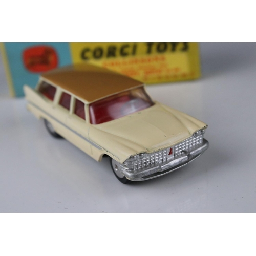 515 - Two boxed Corgi diecast models to include 218 Aston Martin DB4 in yellow with red interior and 219 P... 