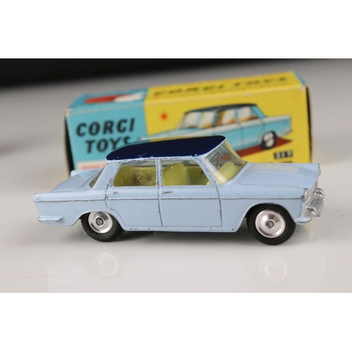 517 - Two boxed Corgi diecast models to include 216 Austin A40 Saloon (diecast excellent, box gd) & 217 Fi... 