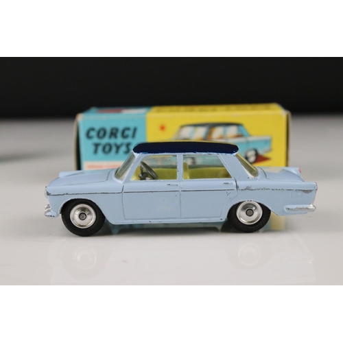 517 - Two boxed Corgi diecast models to include 216 Austin A40 Saloon (diecast excellent, box gd) & 217 Fi... 