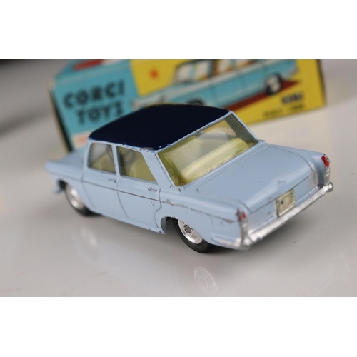 517 - Two boxed Corgi diecast models to include 216 Austin A40 Saloon (diecast excellent, box gd) & 217 Fi... 