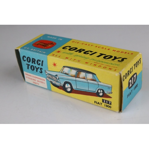 517 - Two boxed Corgi diecast models to include 216 Austin A40 Saloon (diecast excellent, box gd) & 217 Fi... 