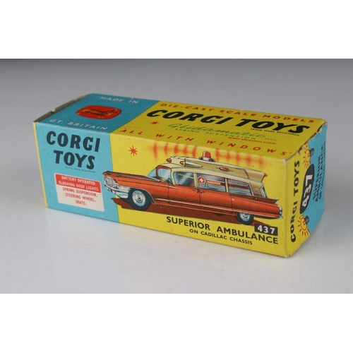 518 - Two boxed Corgi diecast Ambulance models to include 412 Bedford Utilecon Ambulance and 437 Superior ... 