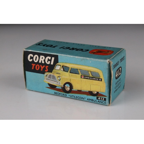 518 - Two boxed Corgi diecast Ambulance models to include 412 Bedford Utilecon Ambulance and 437 Superior ... 