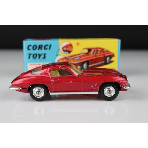 520 - Two boxed Corgi diecast models to include 316 NSU Sports Prinz in metallic cerise (excellent) and 31... 