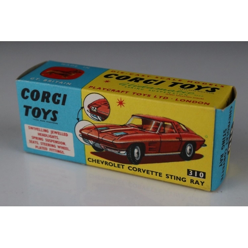 520 - Two boxed Corgi diecast models to include 316 NSU Sports Prinz in metallic cerise (excellent) and 31... 