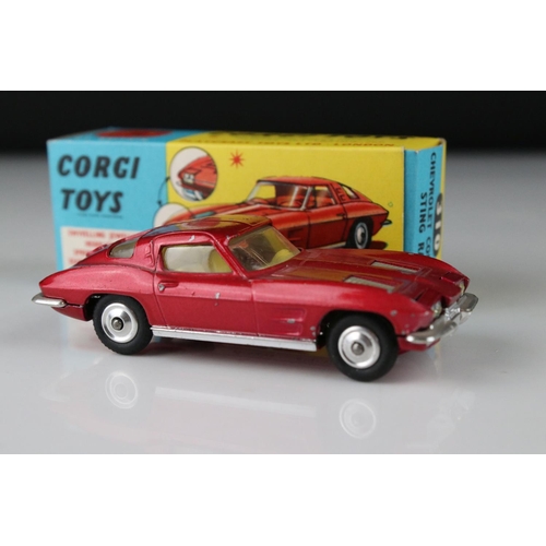 520 - Two boxed Corgi diecast models to include 316 NSU Sports Prinz in metallic cerise (excellent) and 31... 