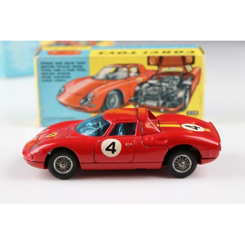 521 - Three boxed Corgi diecast models to include 241 Ghia L6.4 in metallic blue, 314 Ferrari Berlinetta 2... 