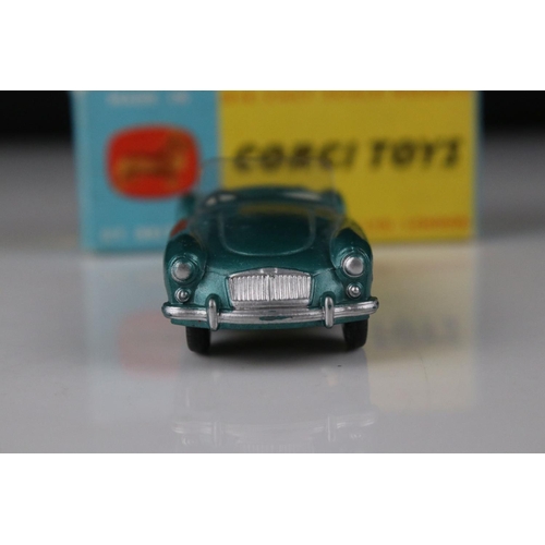 523 - Two boxed Corgi diecast models to include 302 MGA Sports Car in metallic green and 303 Mercedes Benz... 